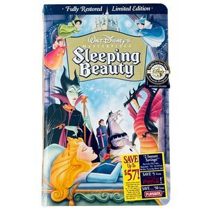 Vtg Disney Sleeping Beauty VHS Video Movie Restored Limited Edition Bonuses New